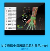 113151 63

4.手肌

12

34 拇短展肌 abductor p

13

S2 67

35 拇短屈肌 flexor poll

1434

58

36 [拇短届肌]浅头 s味

1535

70

flexor pollicis brevis

72

37 [拇短屈肌]深头 dc

6,3.6.11

73

flexor pollicis brevis

74

38 拇对掌肌 opponens

7

39 4Ml adductor poll
40 [拇收肌]斜头 obliq
ductor pollicis
41 [拇收肌]横头 transy
adductor pollicis
42 小指展肌 abductor d
43 小指短風机 flexor d
hravis

b19拇指小指展肌屈肌对掌肌.mp4

01:57