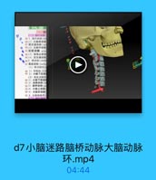 第二节園
(一)脑的动球
201.最内动絲(int
● 40(1)大糖前动味
41 前交通动詠(aiil
◎ 42(2)大脑中动脉
● 43豆纹动脉 artel
●44(3)脉精品前动
45(4)后交通动味
●462.椎动脉[vertn
47 基底动味(basilai
(1)推幼脉的主
48 1)脊閱前,后动
45 2) 小脑下后动
(2)基底动脉的
501)小脑下前动法
5t 2) 速路动脉(I
52.3)脑桥动脉(ps
53 4)小脑上动脉(
54 5)大脑后动誌(
55 3.大酯动脉环|

d7小脑迷路脑桥动脉大脑动脉
环.mp4

04:44